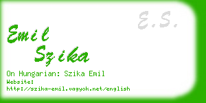 emil szika business card